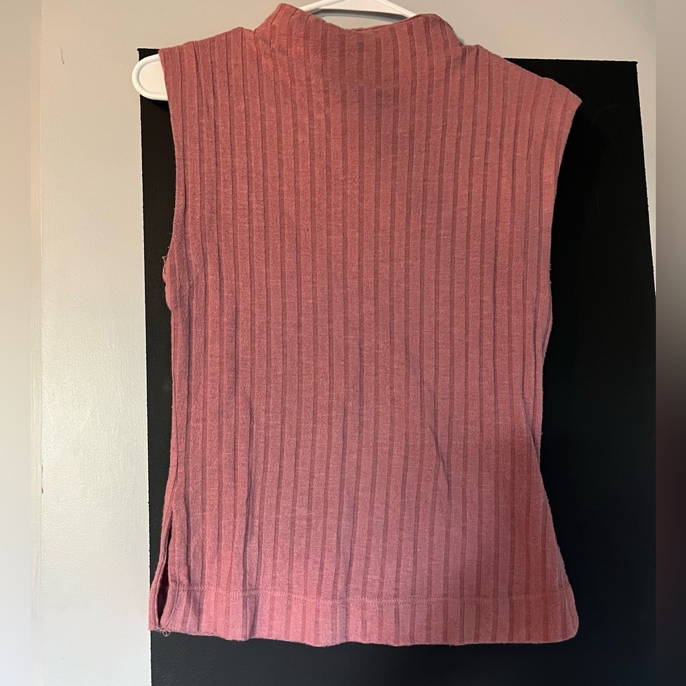 Mock neck vest